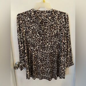 Kim Rogers Leopard Print Top